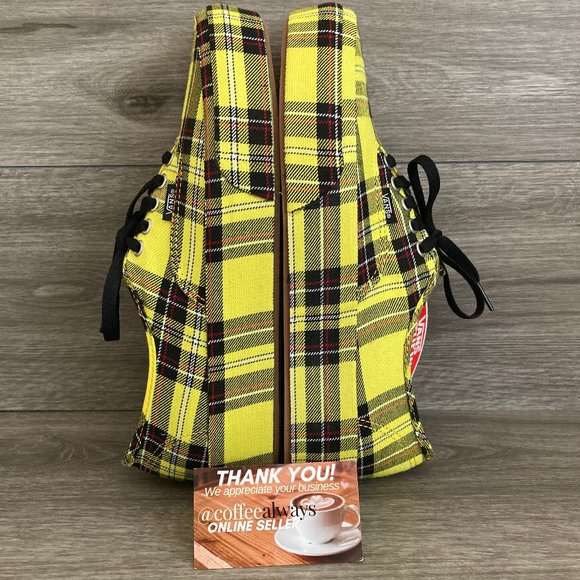 Vans Authentic Platform Patent Plaid Yellow NWB - Picture 10 of 10